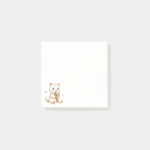 Post-it® Design minimaliste Cute Chat avec cône de crème gl