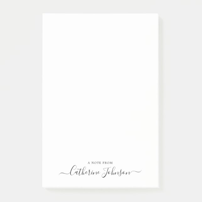Post-it® Design Moderne Calligraphie De Script De Fille Not (Devant)