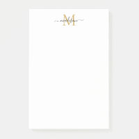Design moderne Script de fille Monogramme Noir Or
