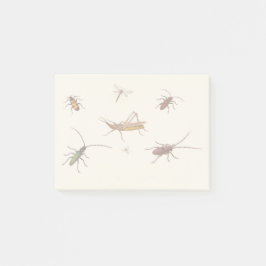 Post-it® Design vintage avec sept insectes différents