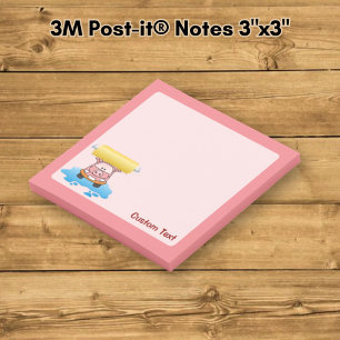 Post-it® Dessin animé de cochon de lavage de voiture