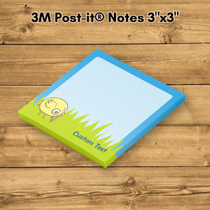 Post-it® Dessin animé d'oiseau jaune
