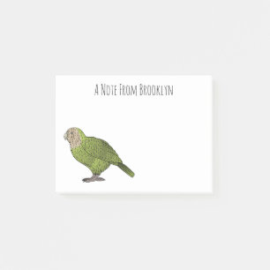 Post-it® dessin animé d'oiseaux de Kakapo