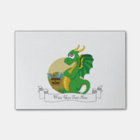 Dessin animé dragon vert