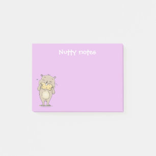 Post-it® Dessin animé d'un hamster marron mignon mangeant u