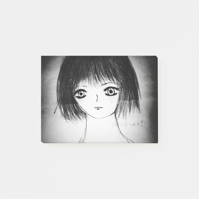 Post-it® dessin animé manga yaei dessin mignonne fille anim (Devant)