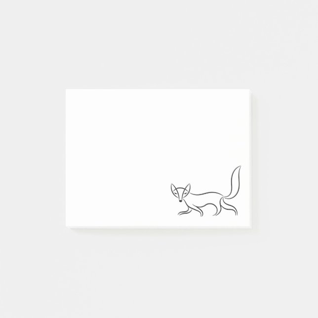 Post-it® Dessin au trait simple Fox (Devant)