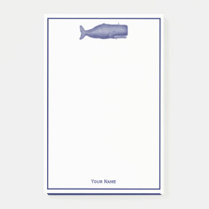 Post-it® Dessin de baleine vintage du 19e siècle N