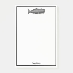 Post-it® Dessin de baleine vintage du 19e siècle N