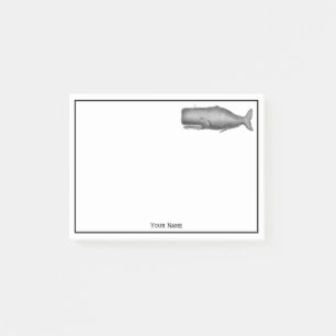 Post-it® Dessin de baleine vintage du XIXe siècle