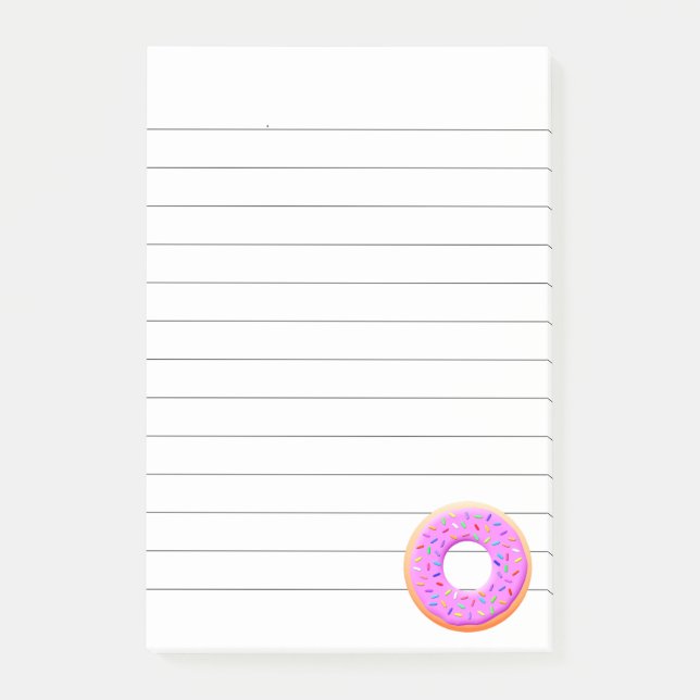 Post-it® Dessin de beignet mignon avec des pépites (Devant)