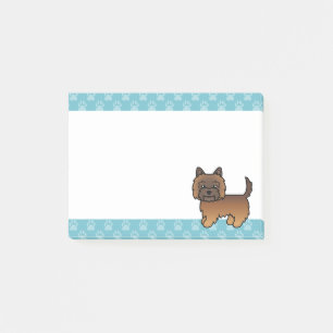 Post-it® Dessin de chien cartoon Terrier Cairn Bringé Rouge