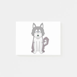 Post-it® Dessin de chien Extraordinaire Sibérie Husky
