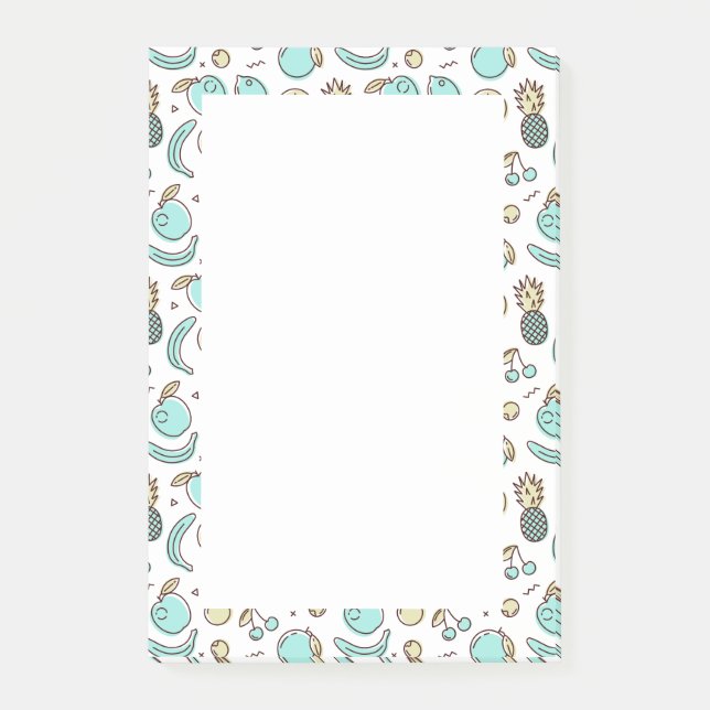 Post-it® Dessin de la ligne d'été du Motif de fruits mignon (Devant)