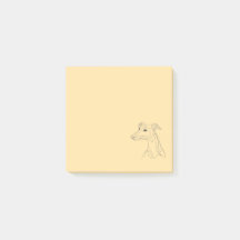 Dessin de lévrier au trait gris - Design minimalis