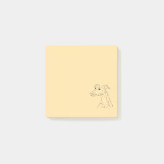 Post-it® Dessin de lévrier au trait gris - Design minimalis