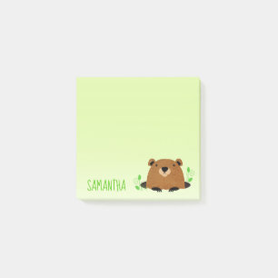Post-it® Dessin de marmotte de bois adorable