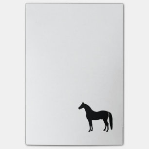 Post-it® Dessin élégant de silhouette de cheval d'étalon