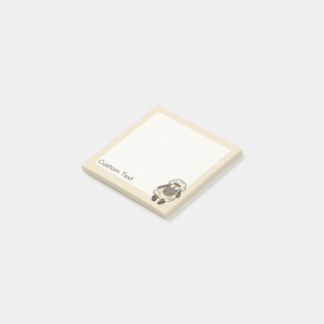 Post-it® Dessin en mouton beige (Incliné)