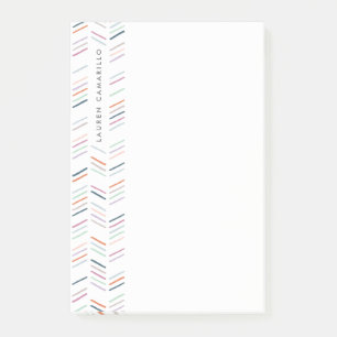 Post-it® Dessin Herringbone personnalisé post-it - Fuchsia