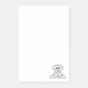 Post-it® Dessin simple de contour de chien Dalmatien rembou