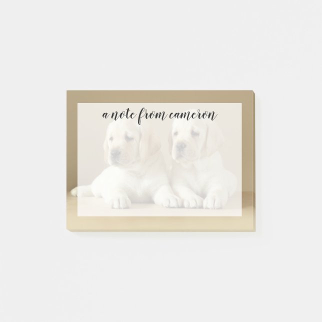 Post-it® Deux Marionnettes Golden Labrador (Devant)