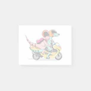 Post-it® Deux Rapporteurs De Dessins De Cartoon Montent Sur