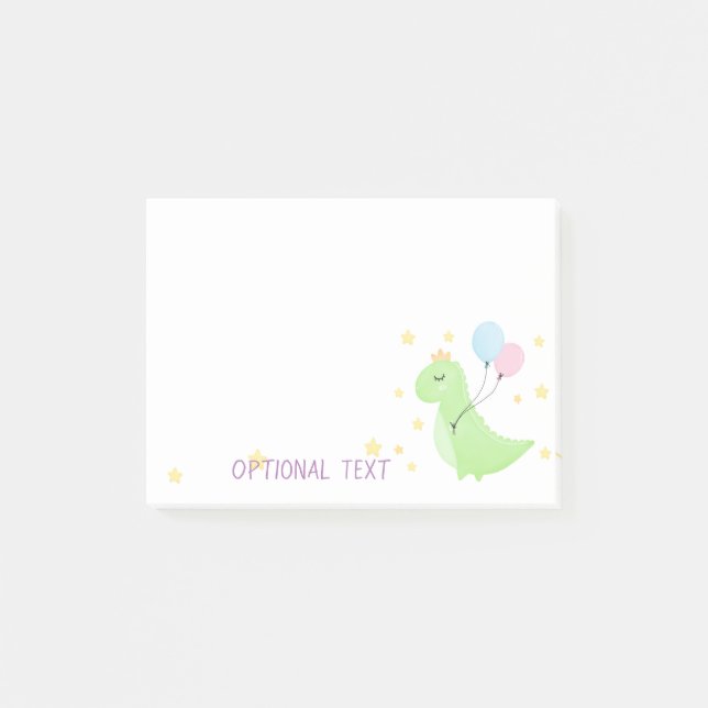 Post-it® Dinosaure à ballons (Devant)