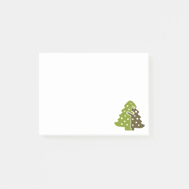 Post-it® Dinosaure d'hiver Green Christmas Tree Fête (Devant)