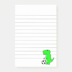Post-it® Dinosaure Vert Aime Le Football Linke