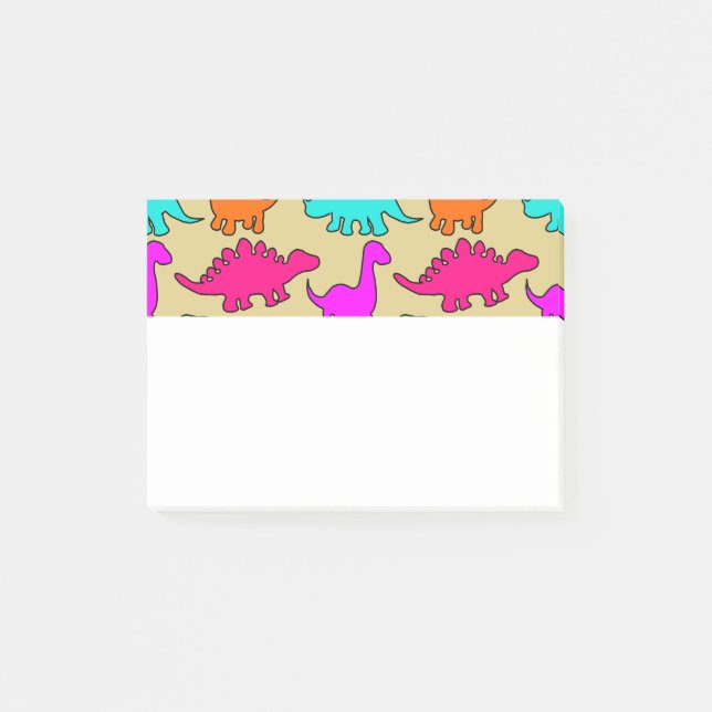 Post-it® Dinosaures colorés (Devant)