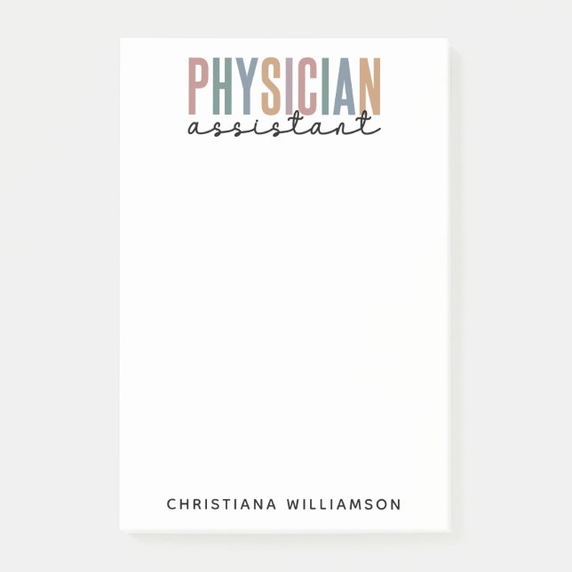 Post-it® Diplôme d'adjoint de médecin PA personnalisé (Devant)