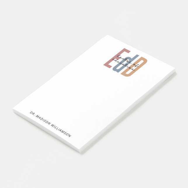 Post-it® Diplôme D'Études De L'EdD Personnalisé (Incliné)