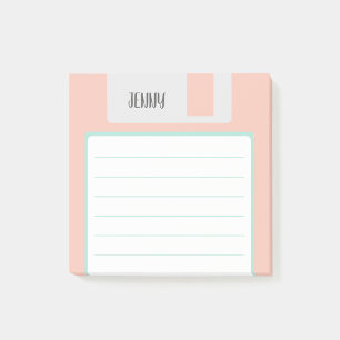 Post-it® Disque dur pastel nom personnalisé, esthétique Y2K