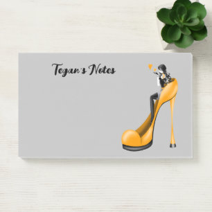 Post-it® Divas de mode personnalisées en jaune Stiletto