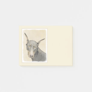 Post-it® Doberman Pinscher Peinture - Art Chien original