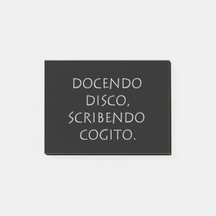 Post-it® Docendo disco scribendo cogito