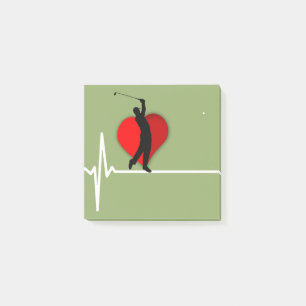 Post-it® Docteur golf ligne ekg coeur médical thème golf