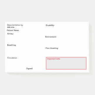 Post-it® Documentation sur les soins infirmiers postés.