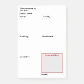 Post-it® Documents de soins infirmiers postérieurs à ses (v