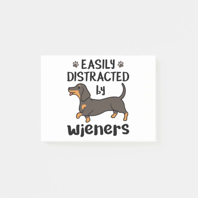 Post-it® Dog Easily Distracted by Wieners (Devant)
