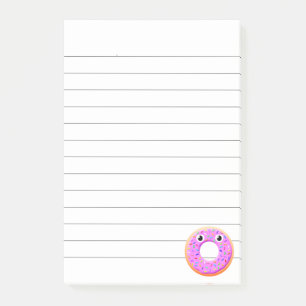 Post-it® Donut Avec Yeux Et Saupoudrés Dessin Liné 4x6
