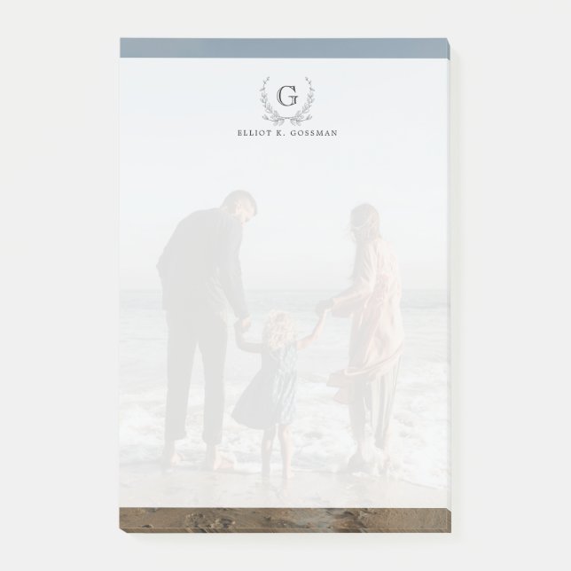 Post-it® Dossier photo de votre famille| Monogramme personn (Devant)