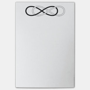 Post-it® Double infini de symbole - noir et blanc