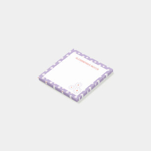 Post-it® Doux Blancs Motif Floral Personnalisé