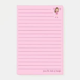 Post-it® Doux rose Pom-pom girl sur mesure