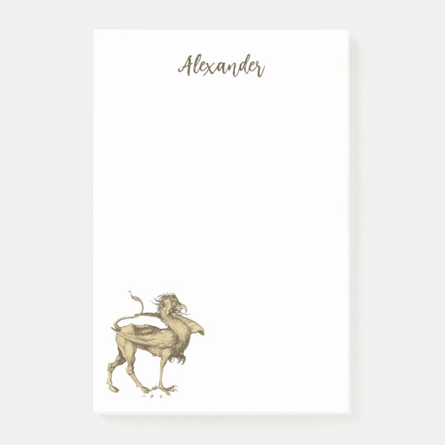 Post-it® Dragon gothique Griffin Renaissance Personnalisé (Devant)