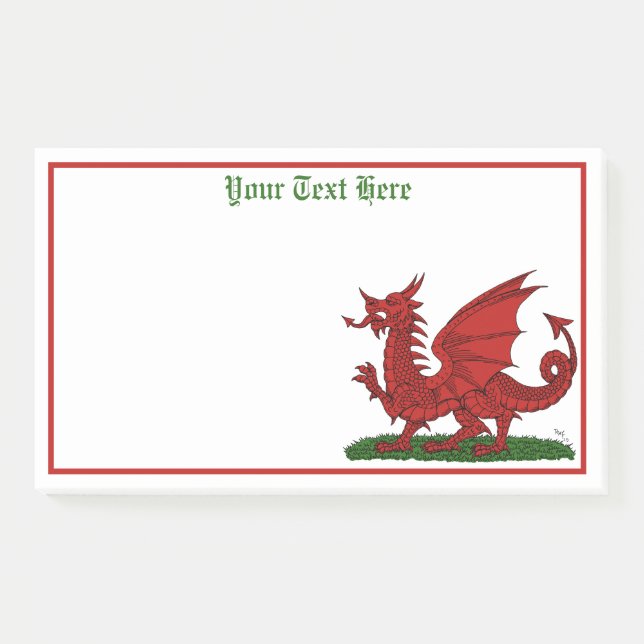 Post-it® Dragon rouge du Pays de Galles (Devant)