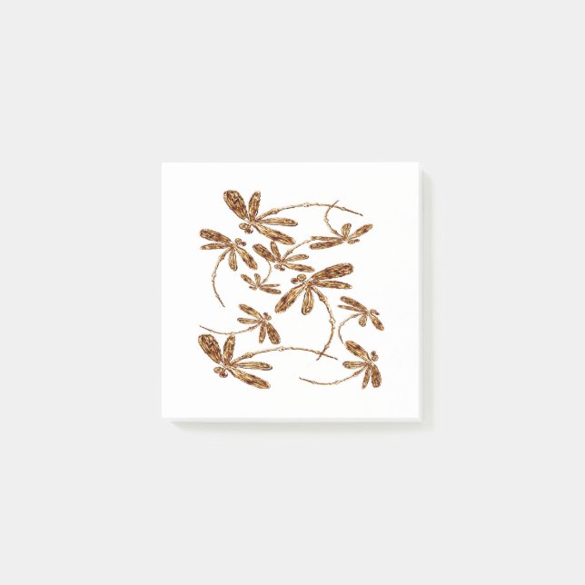 Post-it® Dragonfly Frenzy Gold (Devant)