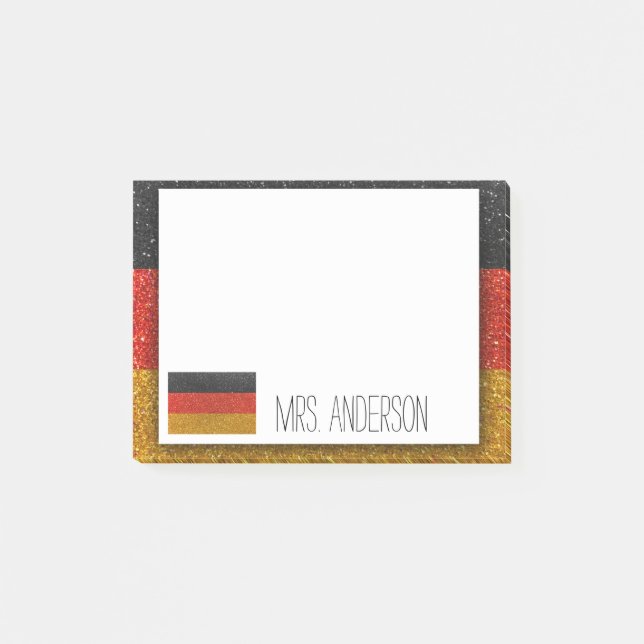 Post-it® Drapeau allemand de l'Allemagne Parties scintillan (Devant)